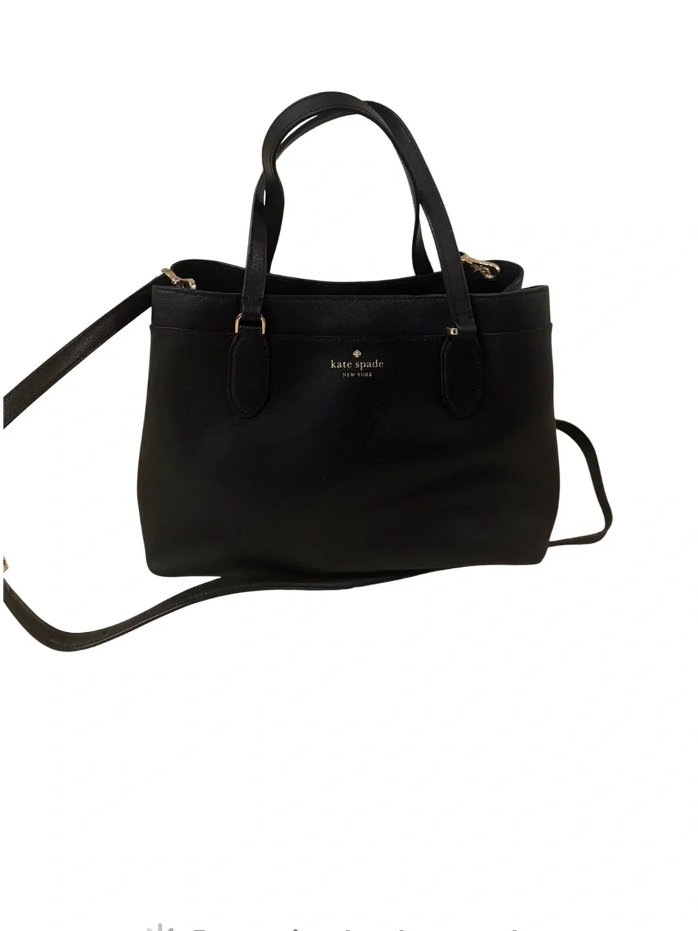 Kate Spade New York Sienna Satchel Black Leather with Detachable Strap-Like New